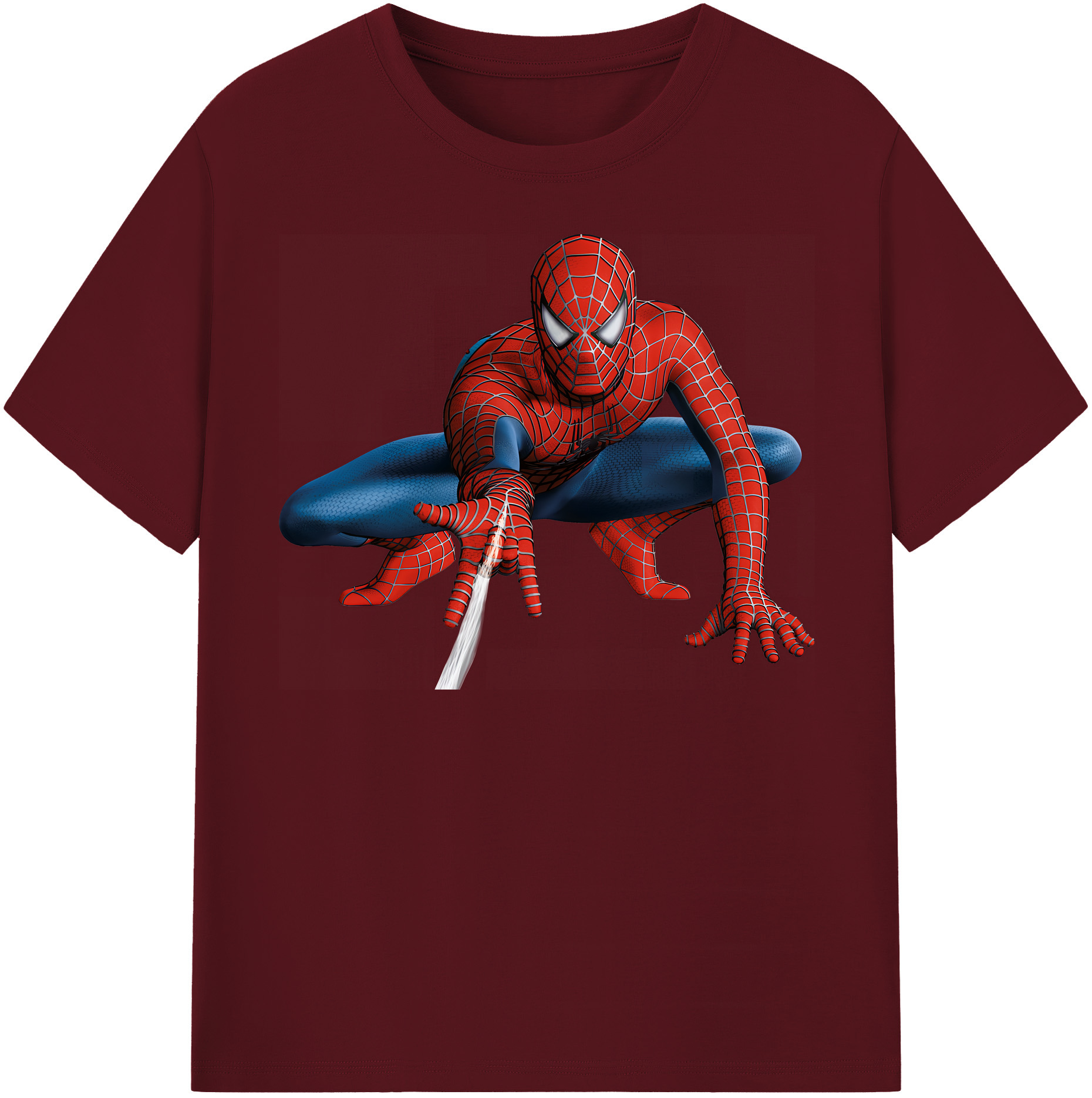 （画像用） Spider Man スパイダーマン 綿100％半袖Tシャツ（フロントプリント）